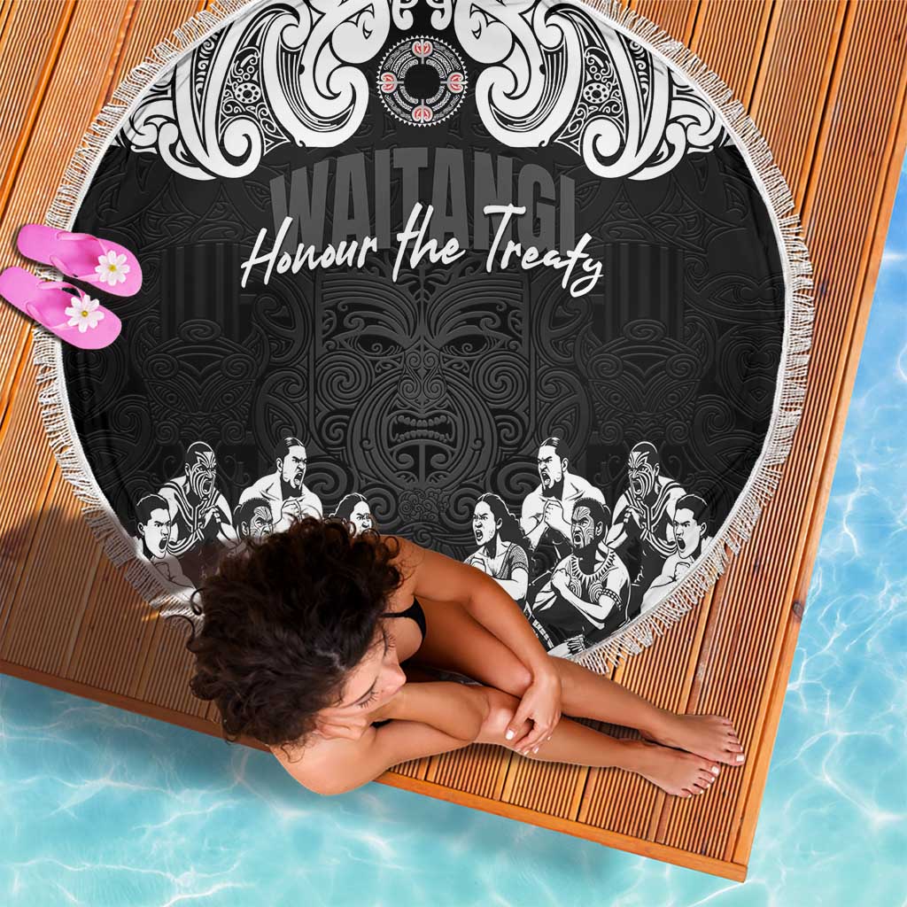 Aotearoa Waitangi Day - Toitu Te Tiriti Beach Blanket New Zealand Honour the Treaty LT03 - Polynesian Pride