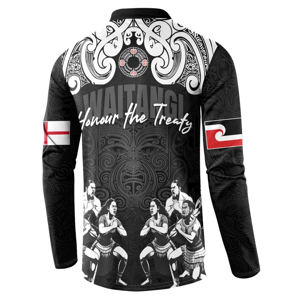 Aotearoa Waitangi Day - Toitu Te Tiriti Button Sweatshirt New Zealand Honour the Treaty LT03 - Polynesian Pride