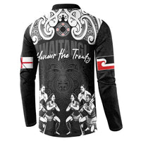 Aotearoa Waitangi Day - Toitu Te Tiriti Button Sweatshirt New Zealand Honour the Treaty LT03 - Polynesian Pride