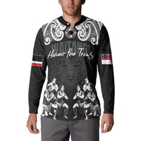 Aotearoa Waitangi Day - Toitu Te Tiriti Button Sweatshirt New Zealand Honour the Treaty LT03 - Polynesian Pride