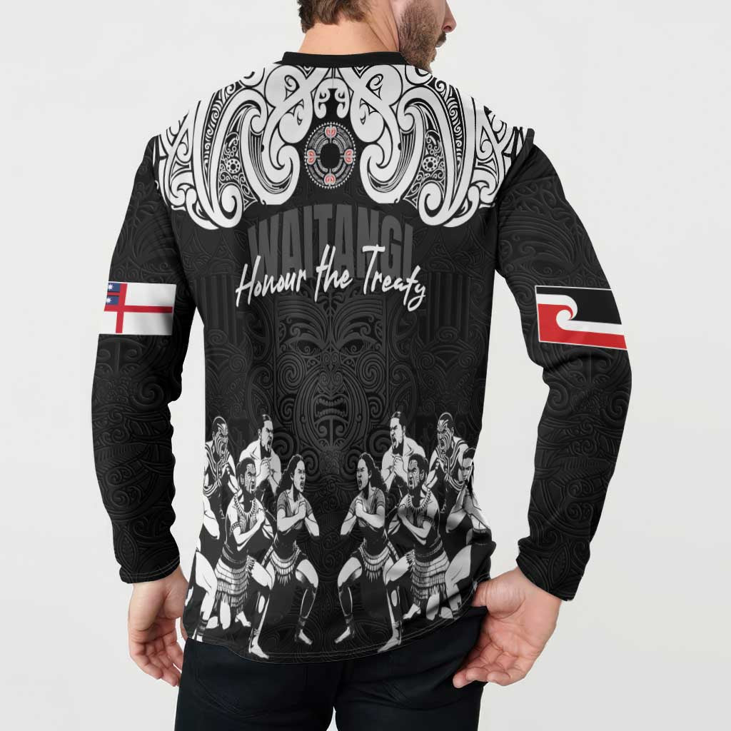 Aotearoa Waitangi Day - Toitu Te Tiriti Button Sweatshirt New Zealand Honour the Treaty LT03 - Polynesian Pride
