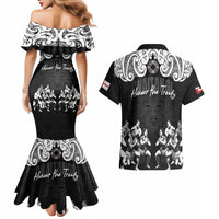 Aotearoa Waitangi Day - Toitu Te Tiriti Couples Matching Mermaid Dress and Hawaiian Shirt New Zealand Honour the Treaty LT03 - Polynesian Pride