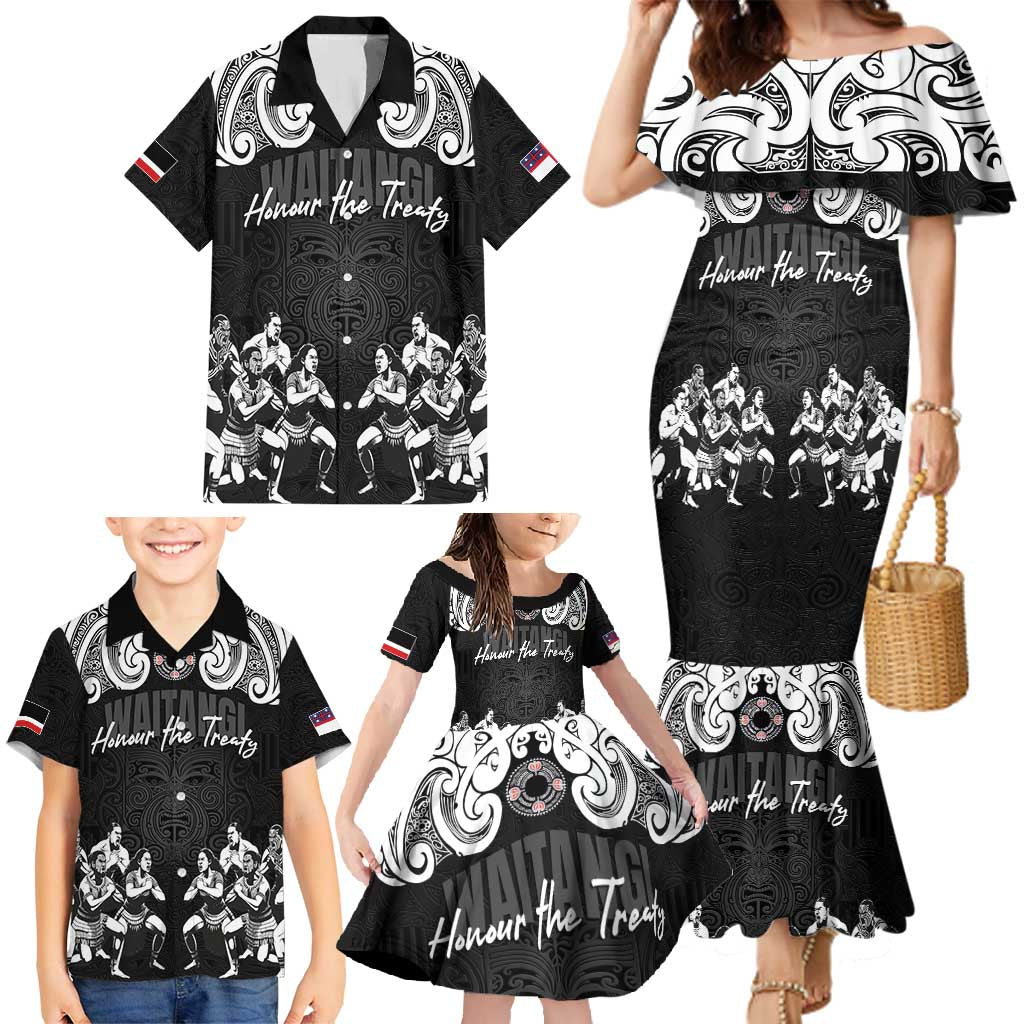 Aotearoa Waitangi Day - Toitu Te Tiriti Family Matching Mermaid Dress and Hawaiian Shirt New Zealand Honour the Treaty LT03 - Polynesian Pride