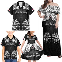 Aotearoa Waitangi Day - Toitu Te Tiriti Family Matching Off Shoulder Maxi Dress and Hawaiian Shirt New Zealand Honour the Treaty LT03 - Polynesian Pride
