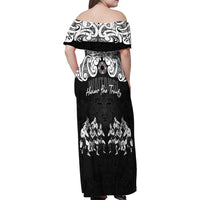 Aotearoa Waitangi Day - Toitu Te Tiriti Family Matching Off Shoulder Maxi Dress and Hawaiian Shirt New Zealand Honour the Treaty LT03 - Polynesian Pride