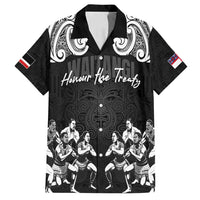 Aotearoa Waitangi Day - Toitu Te Tiriti Family Matching Puletasi and Hawaiian Shirt New Zealand Honour the Treaty LT03 Dad's Shirt - Short Sleeve Black - Polynesian Pride