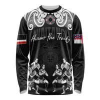 Aotearoa Waitangi Day - Toitu Te Tiriti Long Sleeve Shirt New Zealand Honour the Treaty LT03 Unisex Black - Polynesian Pride