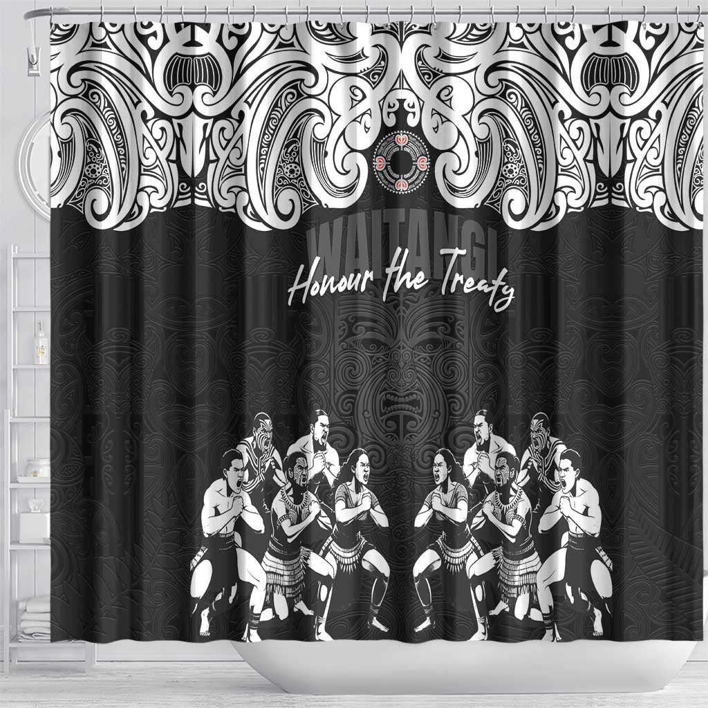 Aotearoa Waitangi Day - Toitu Te Tiriti Shower Curtain New Zealand Honour the Treaty LT03 - Polynesian Pride