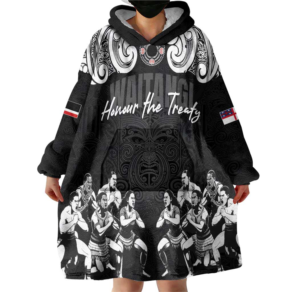 Aotearoa Waitangi Day - Toitu Te Tiriti Wearable Blanket Hoodie New Zealand Honour the Treaty LT03 - Polynesian Pride