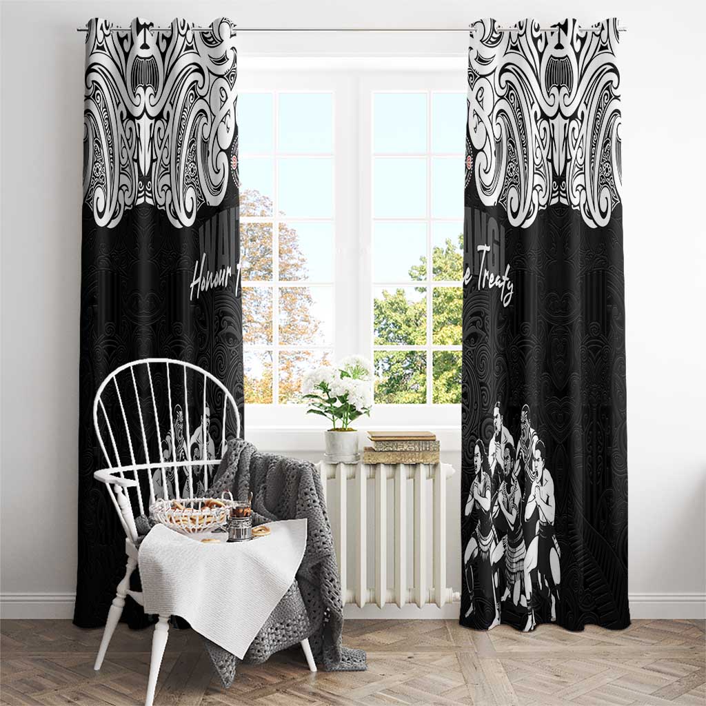 Aotearoa Waitangi Day - Toitu Te Tiriti Window Curtain New Zealand Honour the Treaty LT03 - Polynesian Pride