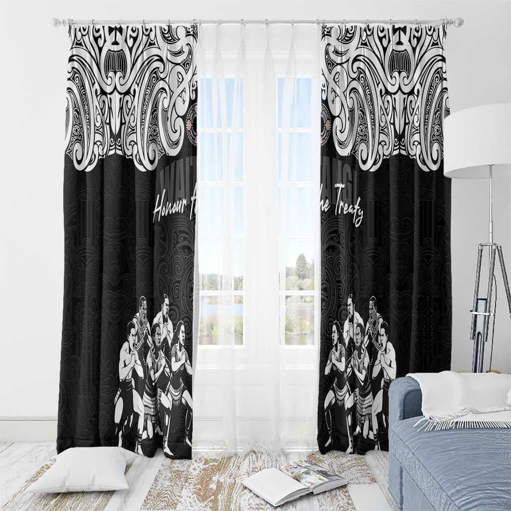 Aotearoa Waitangi Day - Toitu Te Tiriti Window Curtain New Zealand Honour the Treaty LT03 - Polynesian Pride