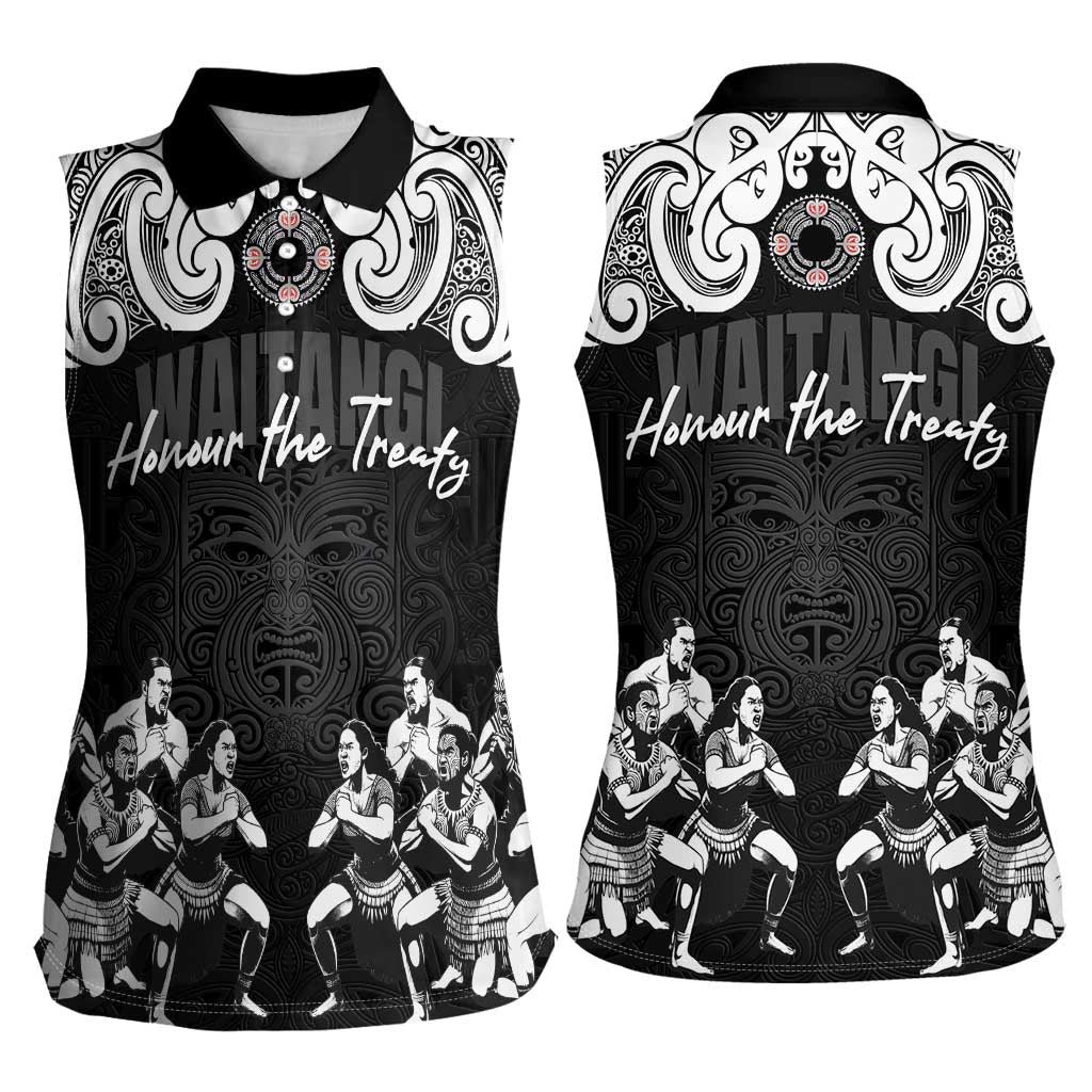 Aotearoa Waitangi Day - Toitu Te Tiriti Women Sleeveless Polo Shirt New Zealand Honour the Treaty LT03 - Polynesian Pride