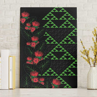 Hawaiian Green Kakau Art Tattoo-Ohia Lehua and Taro Leaves Canvas Wall Art LT03 Without Frame Black-Green - Polynesian Pride