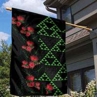 Hawaiian Green Kakau Art Tattoo-Ohia Lehua and Taro Leaves Garden Flag LT03 - Polynesian Pride