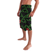 Hawaiian Green Kakau Art Tattoo-Ohia Lehua and Taro Leaves Lavalava LT03 - Polynesian Pride