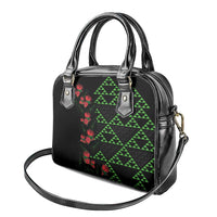 Hawaiian Green Kakau Art Tattoo-Ohia Lehua and Taro Leaves Shoulder Handbag LT03 - Polynesian Pride