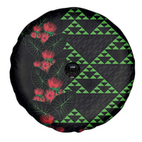 Hawaiian Green Kakau Art Tattoo-Ohia Lehua and Taro Leaves Spare Tire Cover LT03 - Polynesian Pride