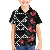 Hawaiian White Kakau Art Tattoo-Ohia Lehua and Taro Leaves Hawaiian Shirt LT03 - Polynesian Pride
