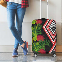 Aotearoa Tukutuku Motif Luggage Cover Pohutukawa and Fern Leaves LT03 - Polynesian Pride