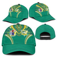 Cook Islands Rugby Classic Cap Tatau Art Sport Style Green Color