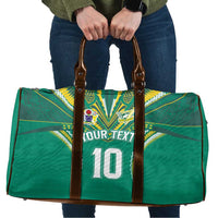 Custom Cook Islands Rugby Travel Bag Tatau Art Sport Style Green Color LT03 Green - Polynesian Pride