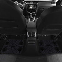 Custom Cook Islands Rugby Car Mats Tatau Art Sport Style Black Color