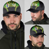 Cook Islands Rugby Classic Cap Tatau Art Sport Style Black Color