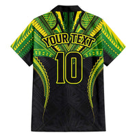 Custom Cook Islands Rugby Family Matching Puletasi and Hawaiian Shirt Tatau Art Sport Style Black Color LT03 - Polynesian Pride
