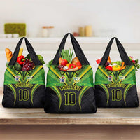 Custom Cook Islands Rugby Grocery Bag Tatau Art Sport Style Black Color