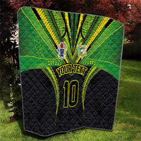 Custom Cook Islands Rugby Quilt Tatau Art Sport Style Black Color LT03 - Polynesian Pride