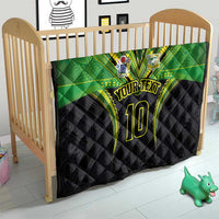 Custom Cook Islands Rugby Quilt Tatau Art Sport Style Black Color LT03 - Polynesian Pride