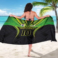 Custom Cook Islands Rugby Sarong Tatau Art Sport Style Black Color LT03 - Polynesian Pride