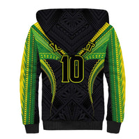 Custom Cook Islands Rugby Sherpa Hoodie Tatau Art Sport Style Black Color LT03 - Polynesian Pride