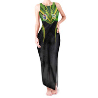 Custom Cook Islands Rugby Tank Maxi Dress Tatau Art Sport Style Black Color LT03 Women Black - Polynesian Pride
