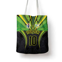 Custom Cook Islands Rugby Tote Bag Tatau Art Sport Style Black Color