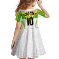 Custom Cook Islands Rugby Family Matching Long Sleeve Bodycon Dress and Hawaiian Shirt Tatau Art Sport Style White Color LT03 - Polynesian Pride