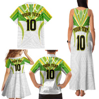 Custom Cook Islands Rugby Family Matching Tank Maxi Dress and Hawaiian Shirt Tatau Art Sport Style White Color LT03 - Polynesian Pride