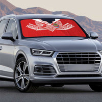 Tonga Rugby Auto Sun Shade Ngatu Motifs and Pacific Patterns