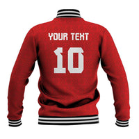 Custom Tonga Rugby Baseball Jacket Ngatu Motifs and Pacific Patterns