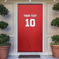 Custom Tonga Rugby Door Cover Ngatu Motifs and Pacific Patterns