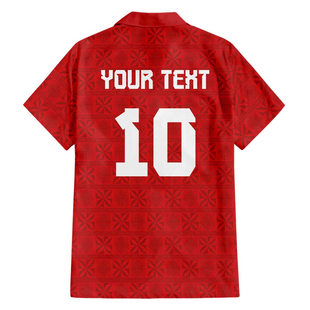 Custom Tonga Rugby Family Matching Long Sleeve Bodycon Dress and Hawaiian Shirt Ngatu Motifs and Pacific Patterns LT03 - Polynesian Pride