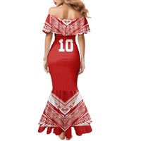 Custom Tonga Rugby Family Matching Mermaid Dress and Hawaiian Shirt Ngatu Motifs and Pacific Patterns LT03 - Polynesian Pride