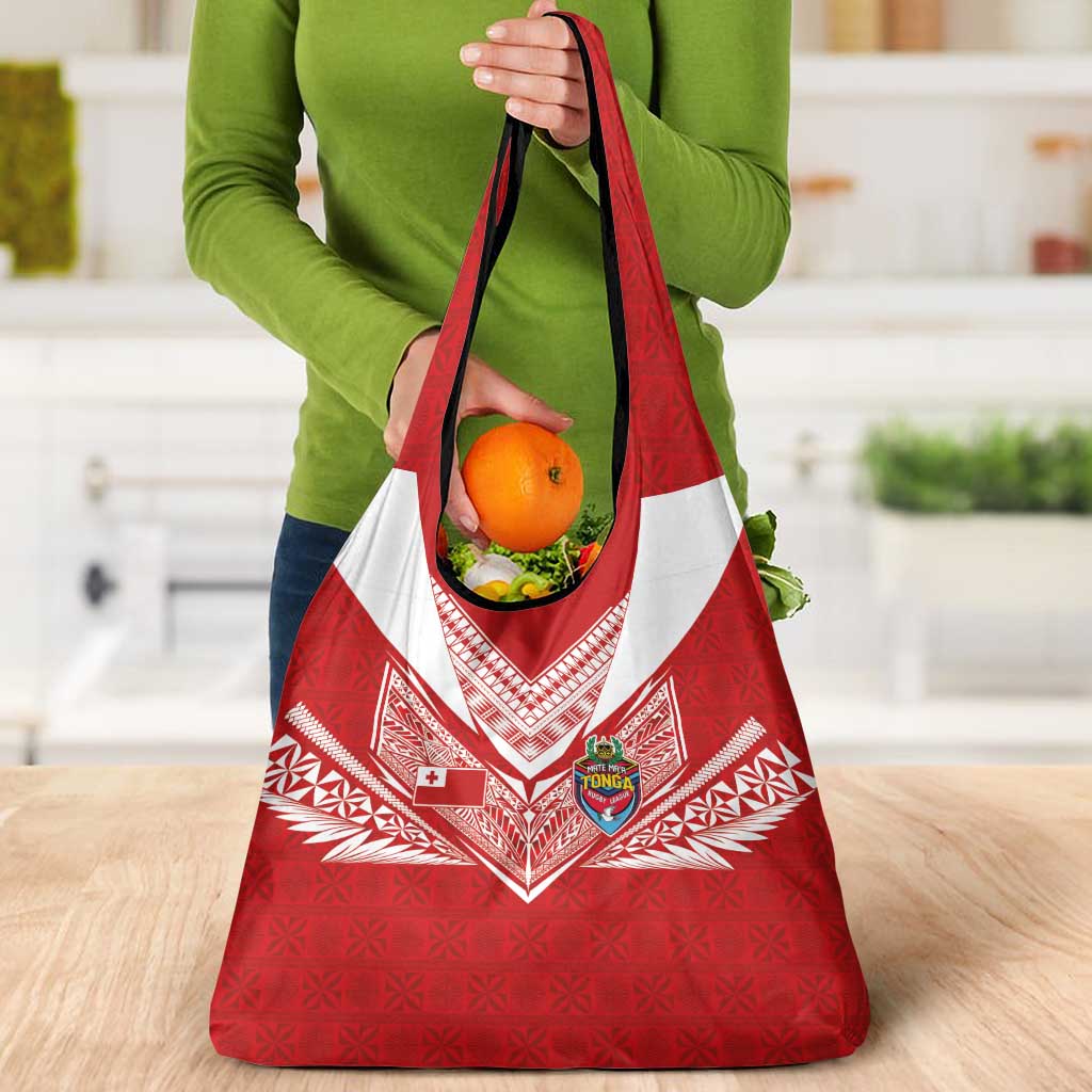 Tonga Rugby Grocery Bag Ngatu Motifs and Pacific Patterns