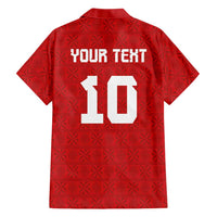 Custom Tonga Rugby Hawaiian Shirt Ngatu Motifs and Pacific Patterns