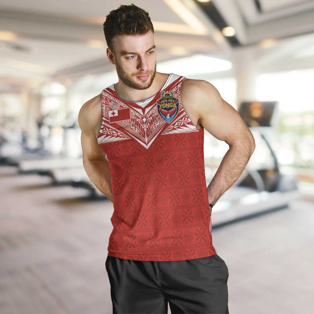 Custom Tonga Rugby Men Tank Top Ngatu Motifs and Pacific Patterns