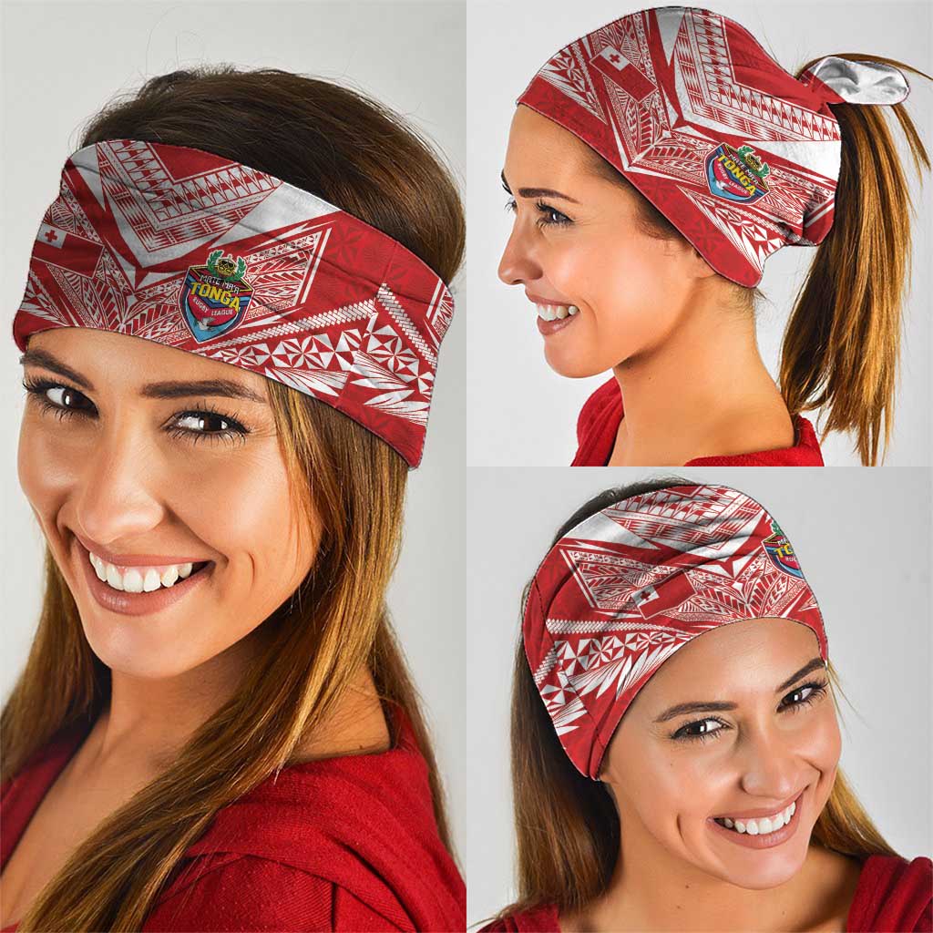 Tonga Rugby Neck Gaiter Ngatu Motifs and Pacific Patterns