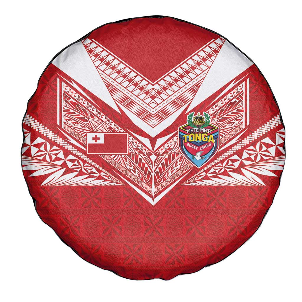 Tonga Rugby Spare Tire Cover Ngatu Motifs and Pacific Patterns