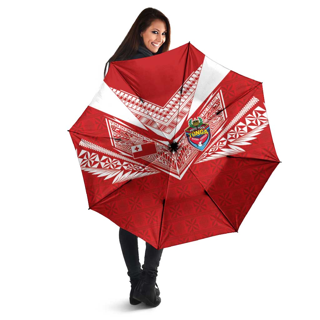 Tonga Rugby Umbrella Ngatu Motifs and Pacific Patterns