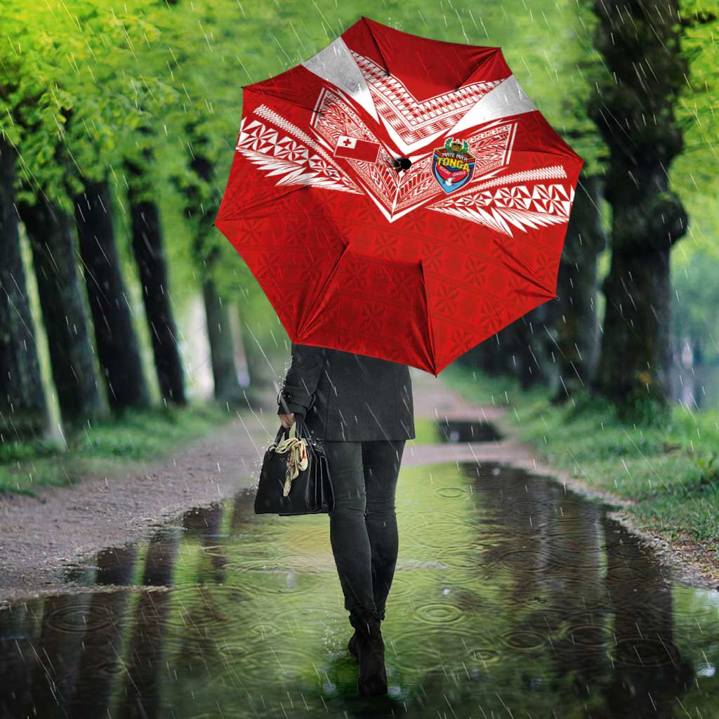 Tonga Rugby Umbrella Ngatu Motifs and Pacific Patterns