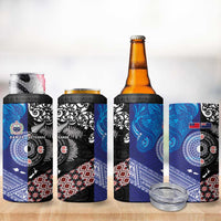 Samoa and Aotearoa Together 4 in 1 Can Cooler Tumbler Tatau Art Tattoos-Taniko and Maori with Fern LT03 - Polynesian Pride